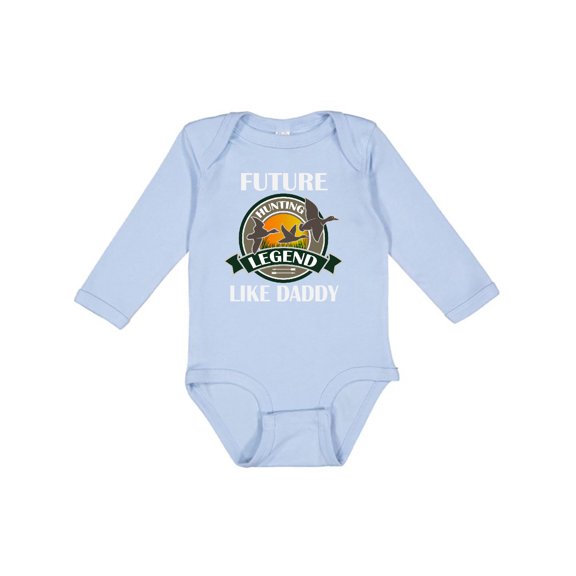 Inktastic Future Duck Hunting Legend Like Daddy Boys Long Sleeve Baby Bodysuit