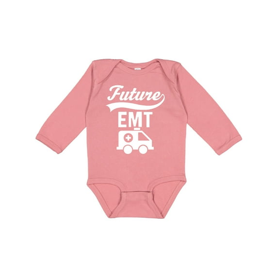 Inktastic Future EMT Emergency Medical Technician Boys or Girls Long Sleeve Baby Bodysuit
