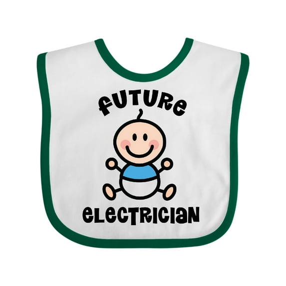 Inktastic Future Electrician for Boy Boys Baby Bib
