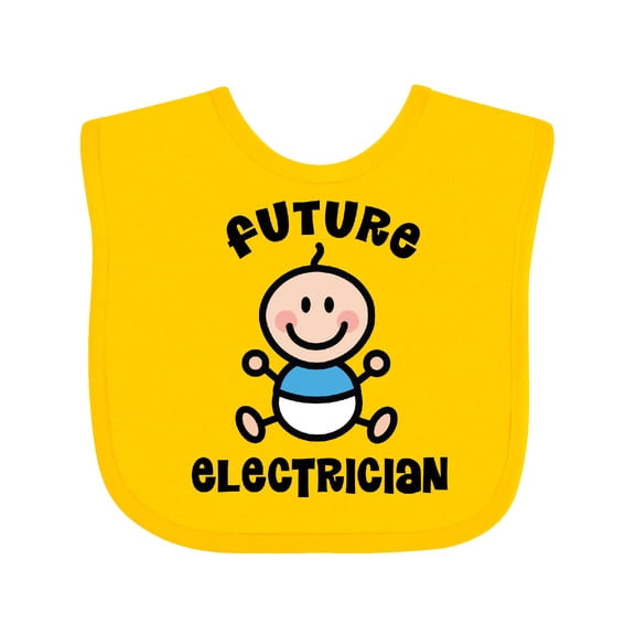 Inktastic Future Electrician for Boy Boys Baby Bib