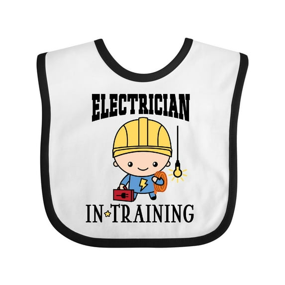 Inktastic Future Electrician in Training Boys Baby Bib