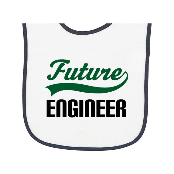 Inktastic Future Engineer Job Engineering Baby Terry Cloth Bib