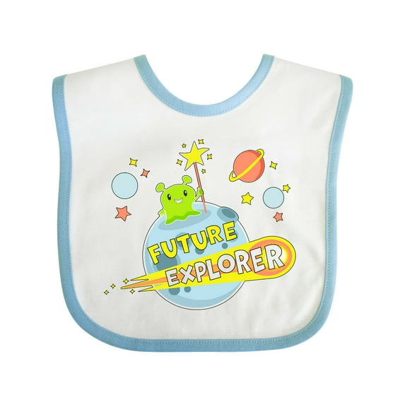 Inktastic Future Explorer Alien in Outer Space Boys or Girls Baby Bib