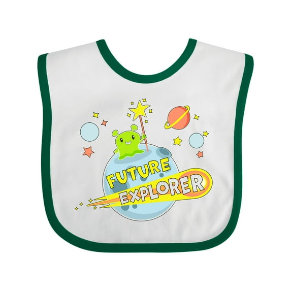 Inktastic Future Explorer Alien in Outer Space Boys or Girls Baby Bib