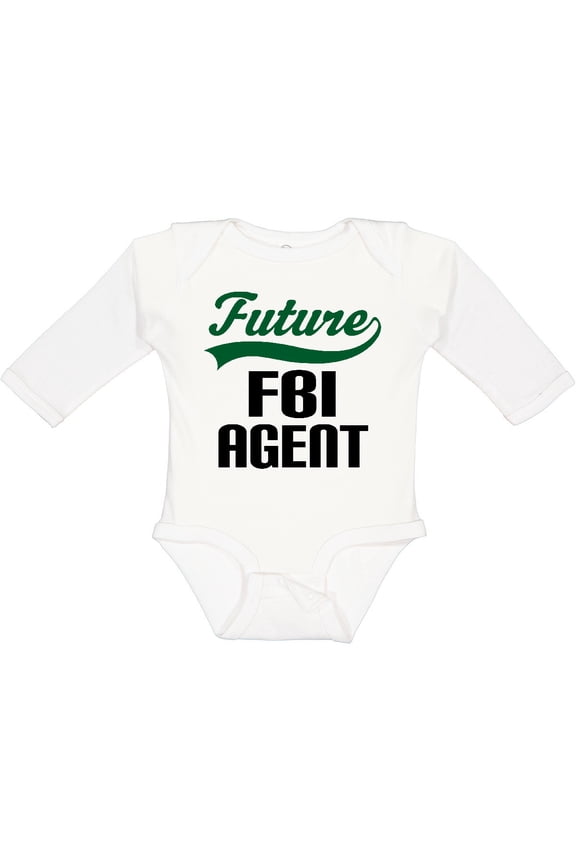 Future Fbi Agent Childs Job Boys Long Sleeve Baby Bodysuit