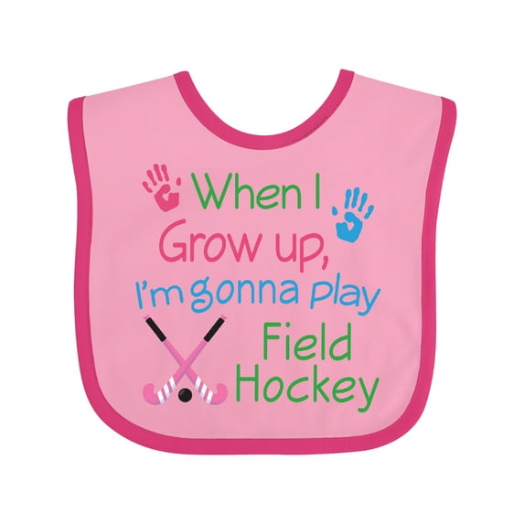 Inktastic Future Field Hockey Player Boys or Girls Baby Bib