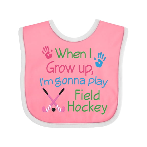 Inktastic Future Field Hockey Player Boys or Girls Baby Bib