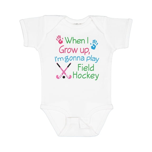 Inktastic Future Field Hockey Player Boys or Girls Baby Bodysuit