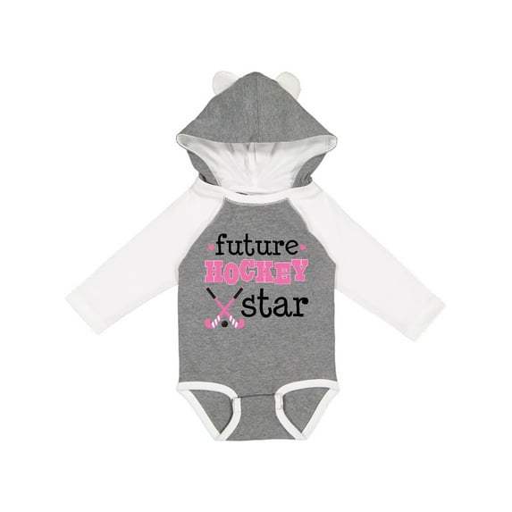 Inktastic Future Field Hockey Star Girls Long Sleeve Baby Bodysuit