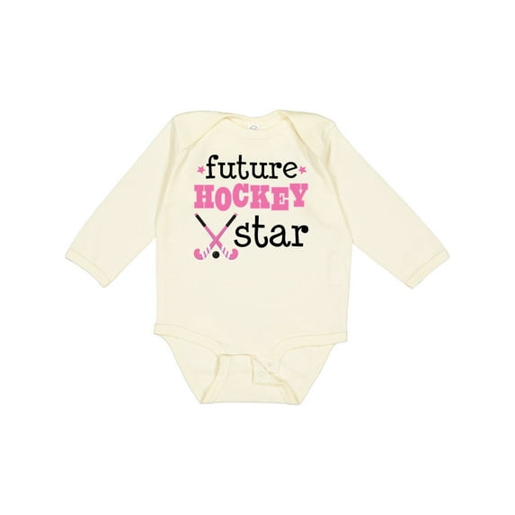 Inktastic Future Field Hockey Star Girls Long Sleeve Baby Bodysuit