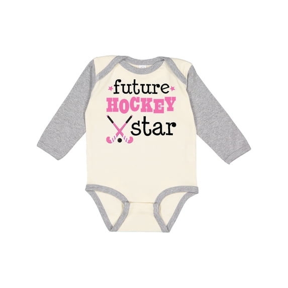 Inktastic Future Field Hockey Star Girls Long Sleeve Baby Bodysuit