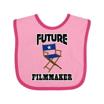 Inktastic Future Filmmaker Director Chair Boys or Girls Baby Bib
