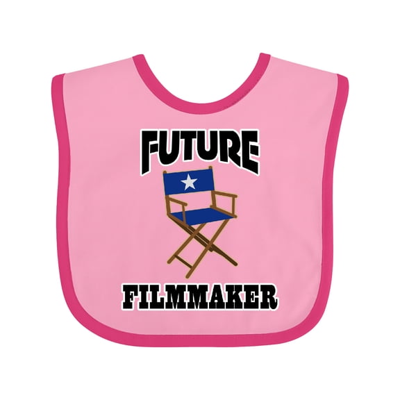 Inktastic Future Filmmaker Director Chair Boys or Girls Baby Bib
