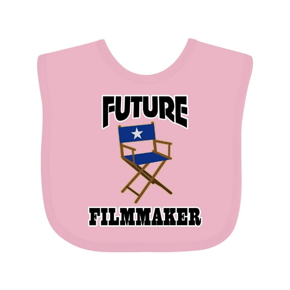 Inktastic Future Filmmaker Director Chair Boys or Girls Baby Bib