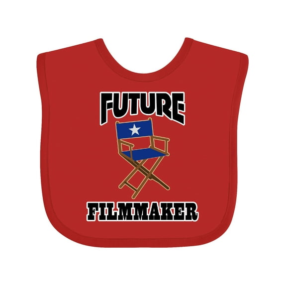 Inktastic Future Filmmaker Director Chair Boys or Girls Baby Bib
