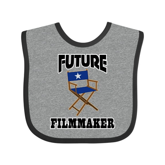 Inktastic Future Filmmaker Director Chair Boys or Girls Baby Bib