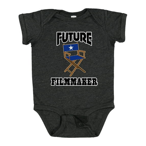 Inktastic Future Filmmaker Director Chair Boys or Girls Baby Bodysuit