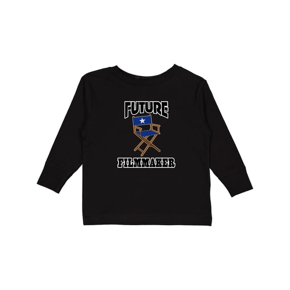 Inktastic Future Filmmaker Director Chair Boys or Girls Long Sleeve Toddler T-Shirt