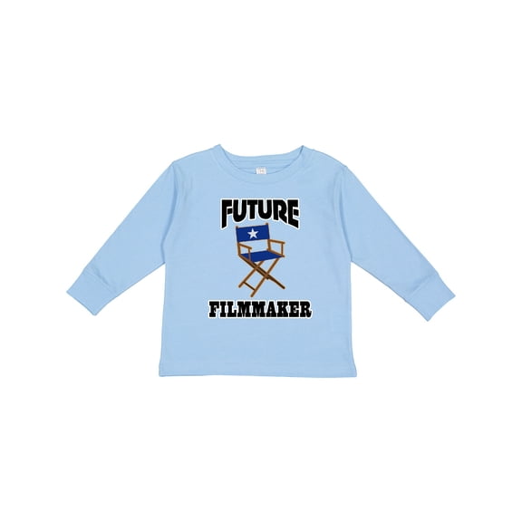 Inktastic Future Filmmaker Director Chair Boys or Girls Long Sleeve Toddler T-Shirt