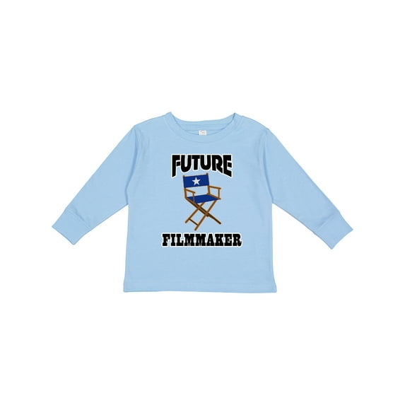 Inktastic Future Filmmaker Director Chair Boys or Girls Long Sleeve Toddler T-Shirt