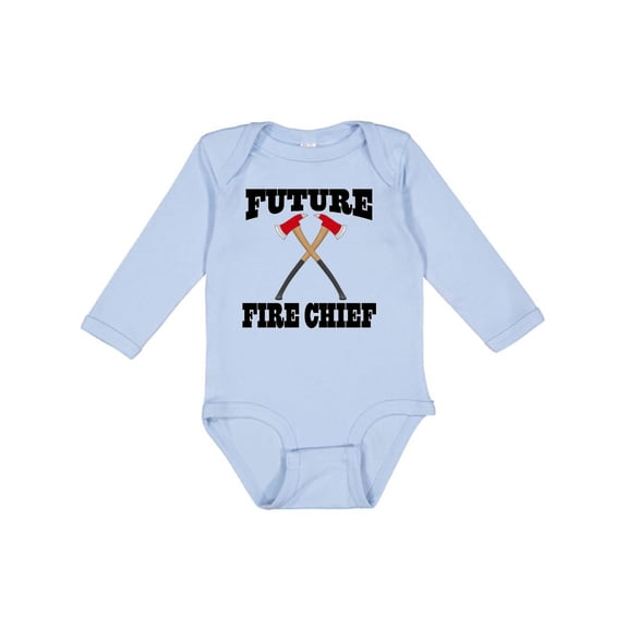 Inktastic Future Fire Chief Firefighter Boys or Girls Long Sleeve Baby Bodysuit
