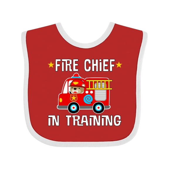 Inktastic Future Fire Chief in Training Boys or Girls Baby Bib