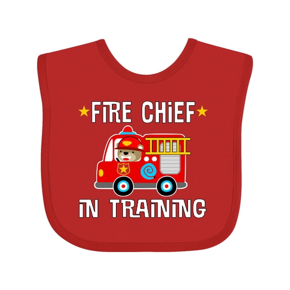 Inktastic Future Fire Chief in Training Boys or Girls Baby Bib