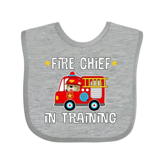 Inktastic Future Fire Chief in Training Boys or Girls Baby Bib