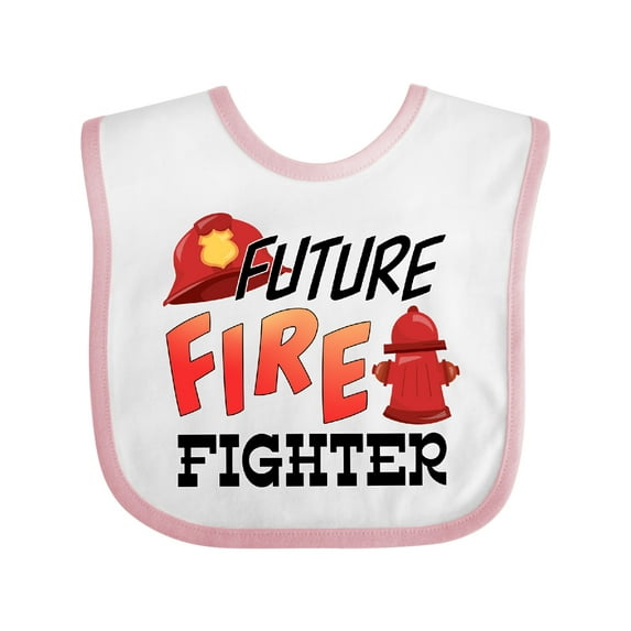 Inktastic Future Fire Fighter Boys or Girls Baby Bib