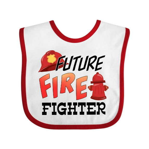 Inktastic Future Fire Fighter Boys or Girls Baby Bib