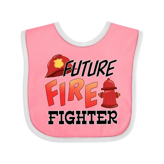 Inktastic Future Fire Fighter Boys or Girls Baby Bib