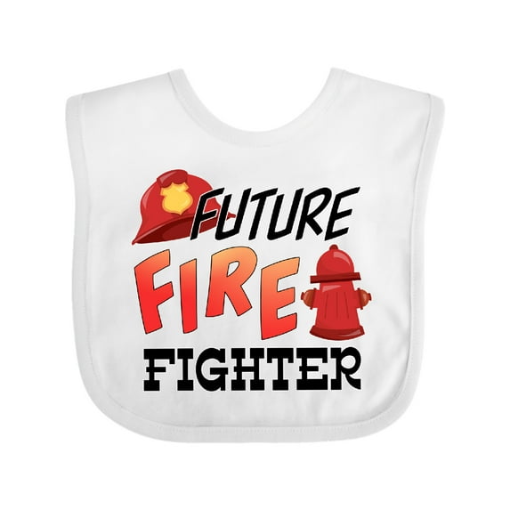Inktastic Future Fire Fighter Boys or Girls Baby Bib