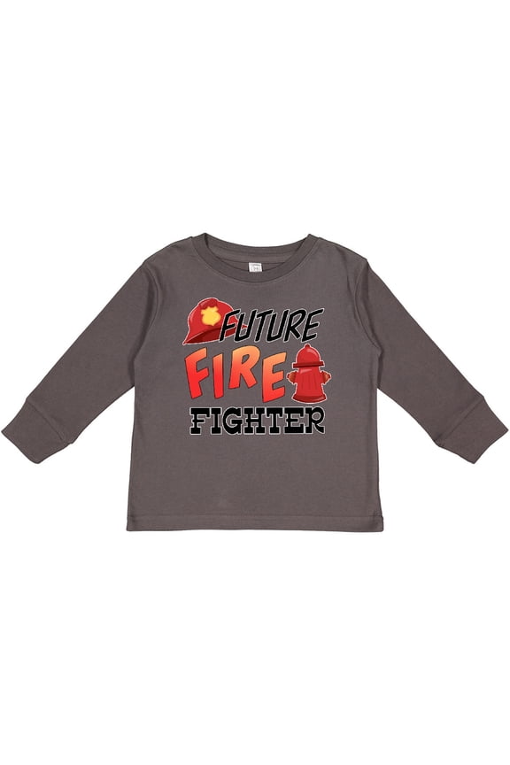 Future Fire Fighter Boys or Girls Long Sleeve Toddler T-Shirt