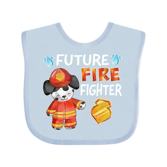 Inktastic Future Fire Fighter with Cute Dalmatian Dog Boys or Girls Baby Bib
