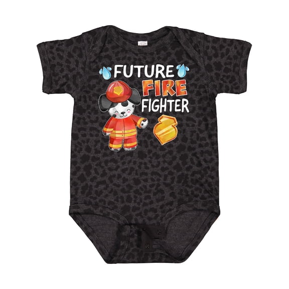 Inktastic Future Fire Fighter with Cute Dalmatian Dog Boys or Girls Baby Bodysuit