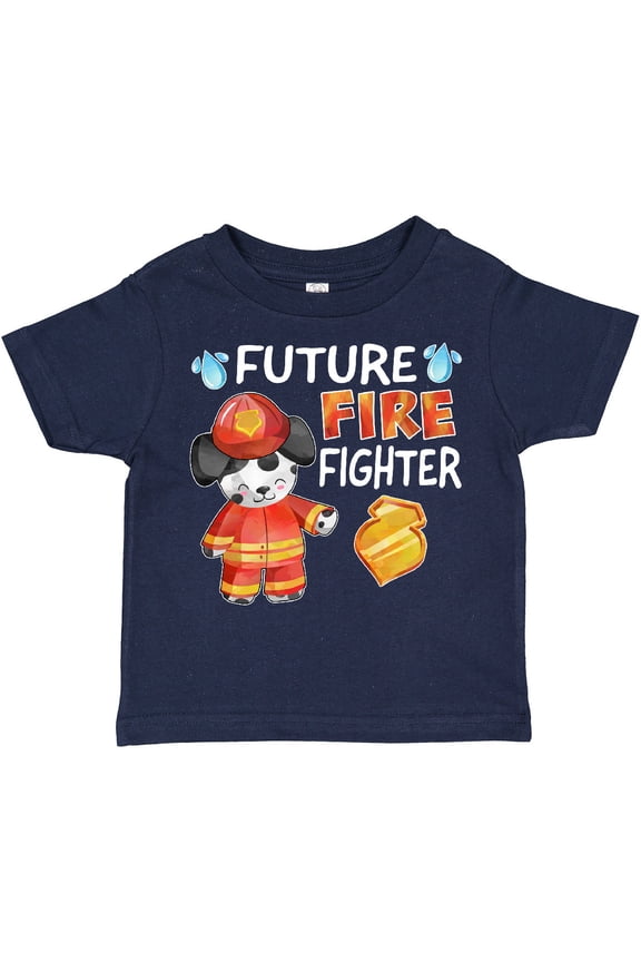 Future Fire Fighter with Cute Dalmatian Dog Boys or Girls Toddler T-Shirt