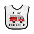 thumbnail image 1 of Inktastic Future Firefighter Red Fire Truck Engine Boys or Girls Baby Bib, 1 of 4