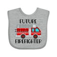 thumbnail image 1 of Inktastic Future Firefighter Red Fire Truck Engine Boys or Girls Baby Bib, 1 of 4