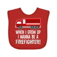 thumbnail image 1 of Inktastic Future Firefighter Boys Fire Truck Boys or Girls Baby Bib, 1 of 4