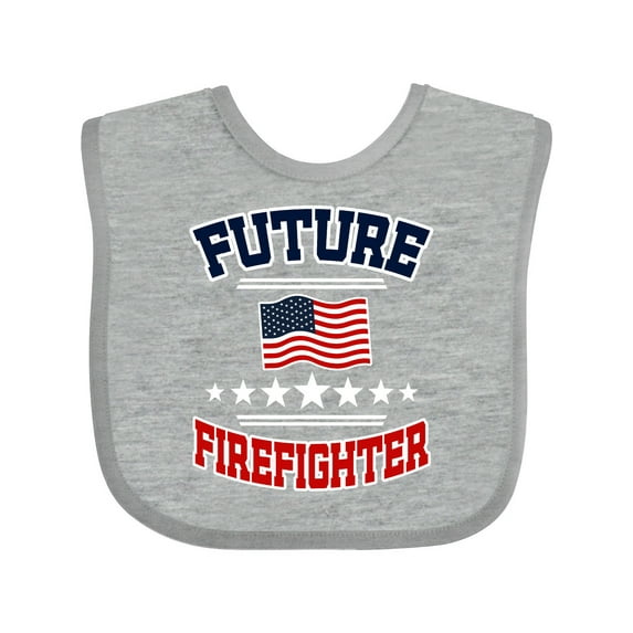 Inktastic Future Firefighter Boys or Girls Baby Bib