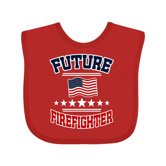 Inktastic Future Firefighter Boys or Girls Baby Bib