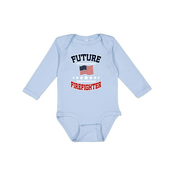 Inktastic Future Firefighter Boys or Girls Long Sleeve Baby Bodysuit