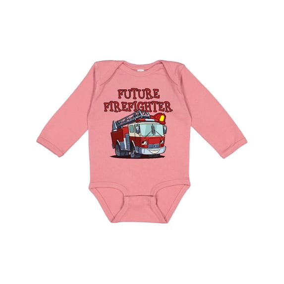 Inktastic Future Firefighter Boys or Girls Long Sleeve Baby Bodysuit