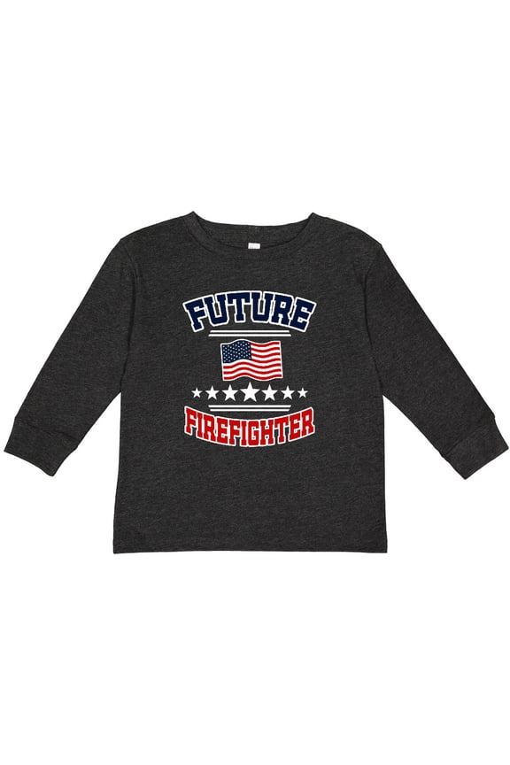 Future Firefighter Boys or Girls Long Sleeve Toddler T-Shirt