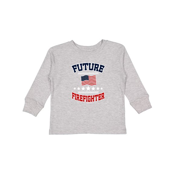 Inktastic Future Firefighter Boys or Girls Long Sleeve Toddler T-Shirt
