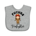 thumbnail image 1 of Inktastic Future Firefighter Cute Girls Girls Baby Bib, 1 of 4