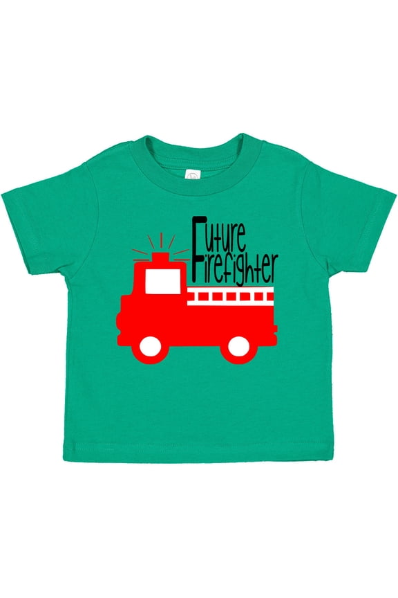Future Firefighter Cute Red Firetruck Boys or Girls Toddler T-Shirt
