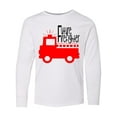 thumbnail image 1 of Inktastic Future Firefighter Cute Red Firetruck Long Sleeve Youth T-Shirt, 1 of 5