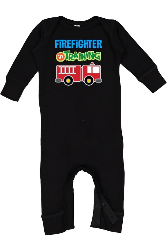 Future Firefighter Kids Fireman Baby Romper Coveralls