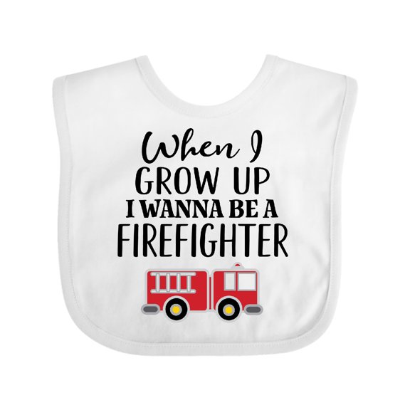 Inktastic Future Firefighter Kids Fireman Boys Baby Bib